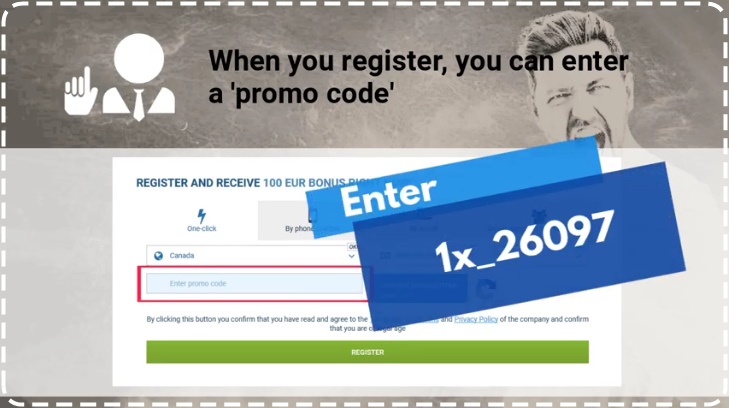 Promotional code at registration