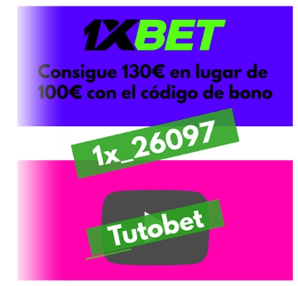 ¿Qué código de bono por 1xbet?