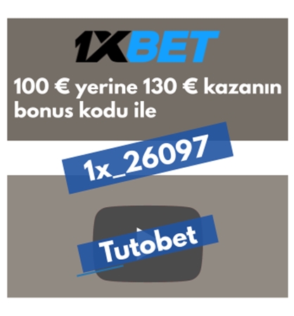 1xbet için hangi bonus kodu?